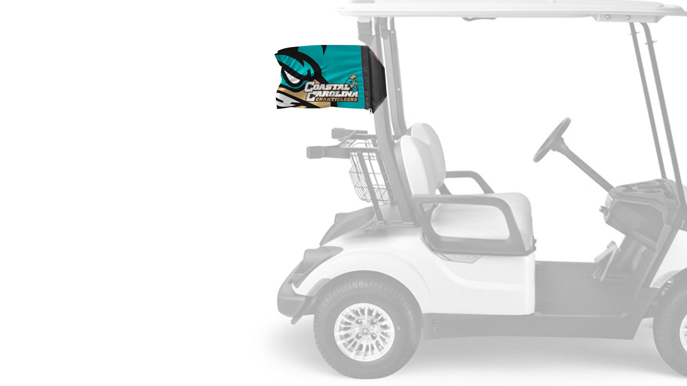Coastal Carolina 11"x17" Forever Wave Flag for Golf Carts