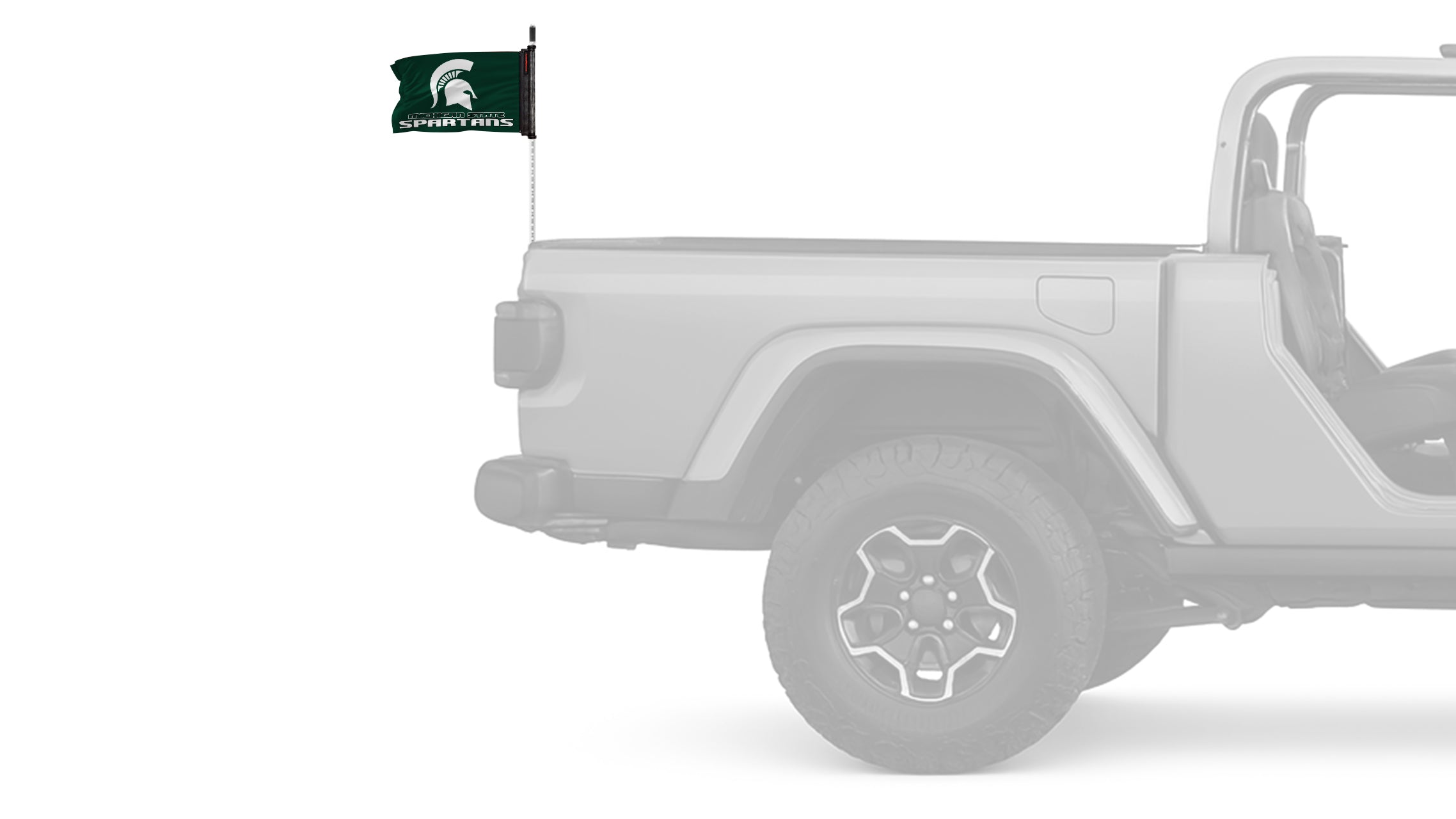 Michigan State 11"x17" Forever Wave Flag for Jeep Wrangler CJ-7 and CJ-8 1976-1986
