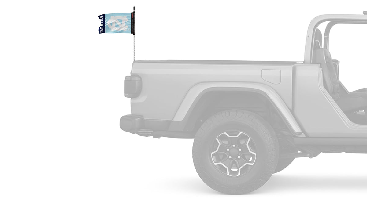 North Carolina 11"x17" Forever Wave Flag for Jeep Wrangler JKU 4-Door 2007-2018