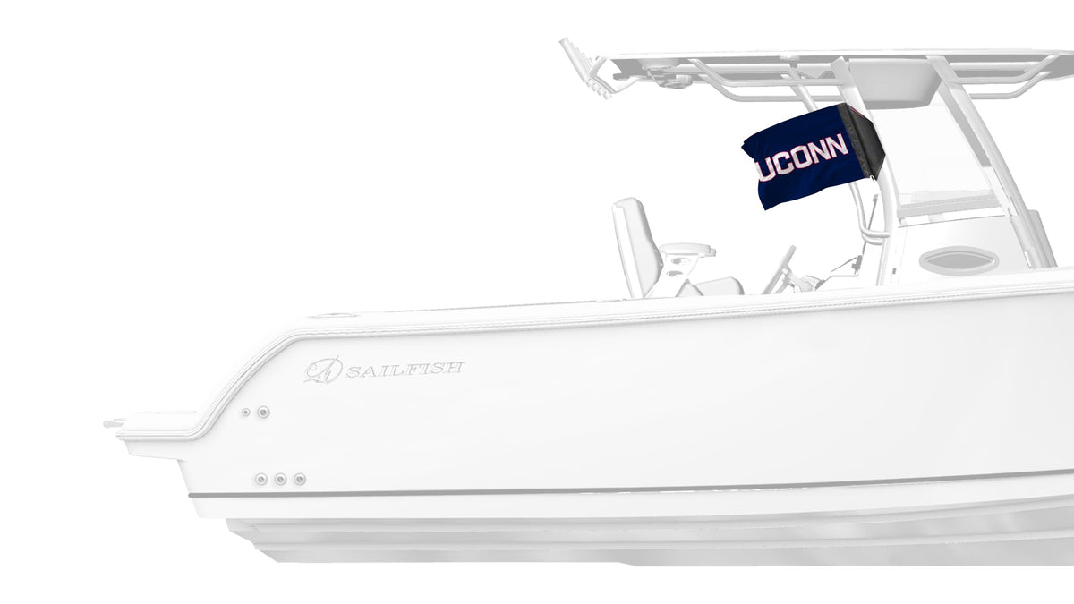 Connecticut UCONN 11"x17" Forever Wave Flag for Boats