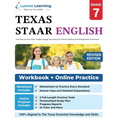 Grade 7 English Language Arts Literacy (ELA) Practice Workbook and Full-length Online Assessments: STAAR Study Guide - Paperback