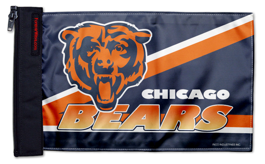 Chicago Bears 11"x17" Forever Wave Flag for Jeep Wrangler TJ 1996-2006