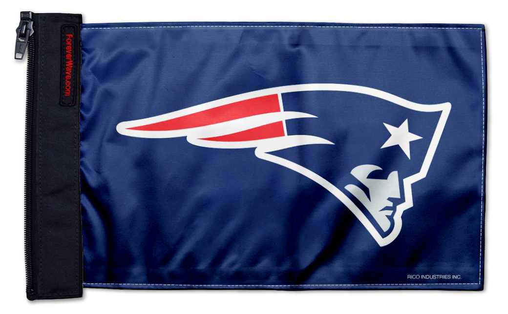 New England Patriots 11"x17" Forever Wave Flag for Golf Carts