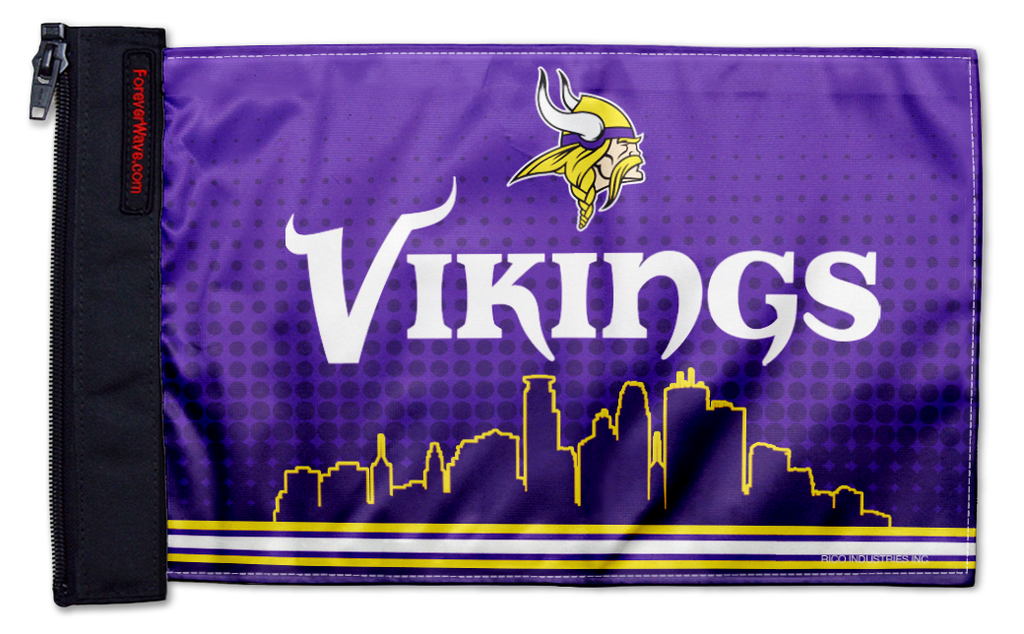 Minnesota Vikings 11"x17" Forever Wave Flag for Jeep Wrangler LJ 2003-2006