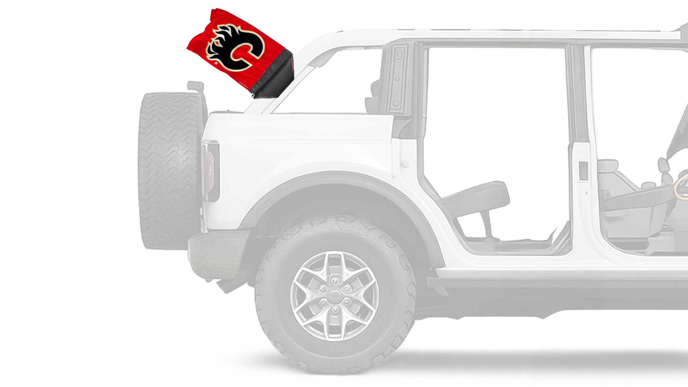 Calgary Flames 11"x17" Forever Wave Flag for Bronco