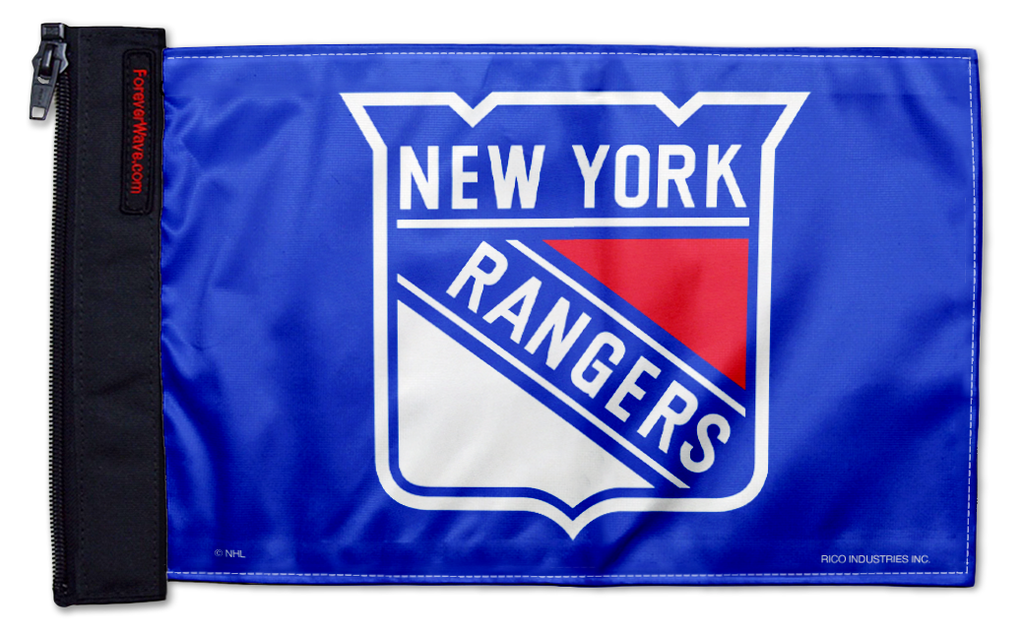 New York Rangers 11"x17" Forever Wave Flag for Jeep Wrangler TJ 1996-2006