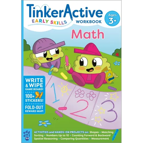 Tinkeractive Early Skills Math Workbook Ages 3+ - Paperback