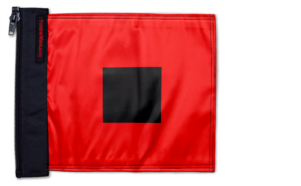 Hurricane Storm Warning 12"x18" Forever Wave Flag for Bronco