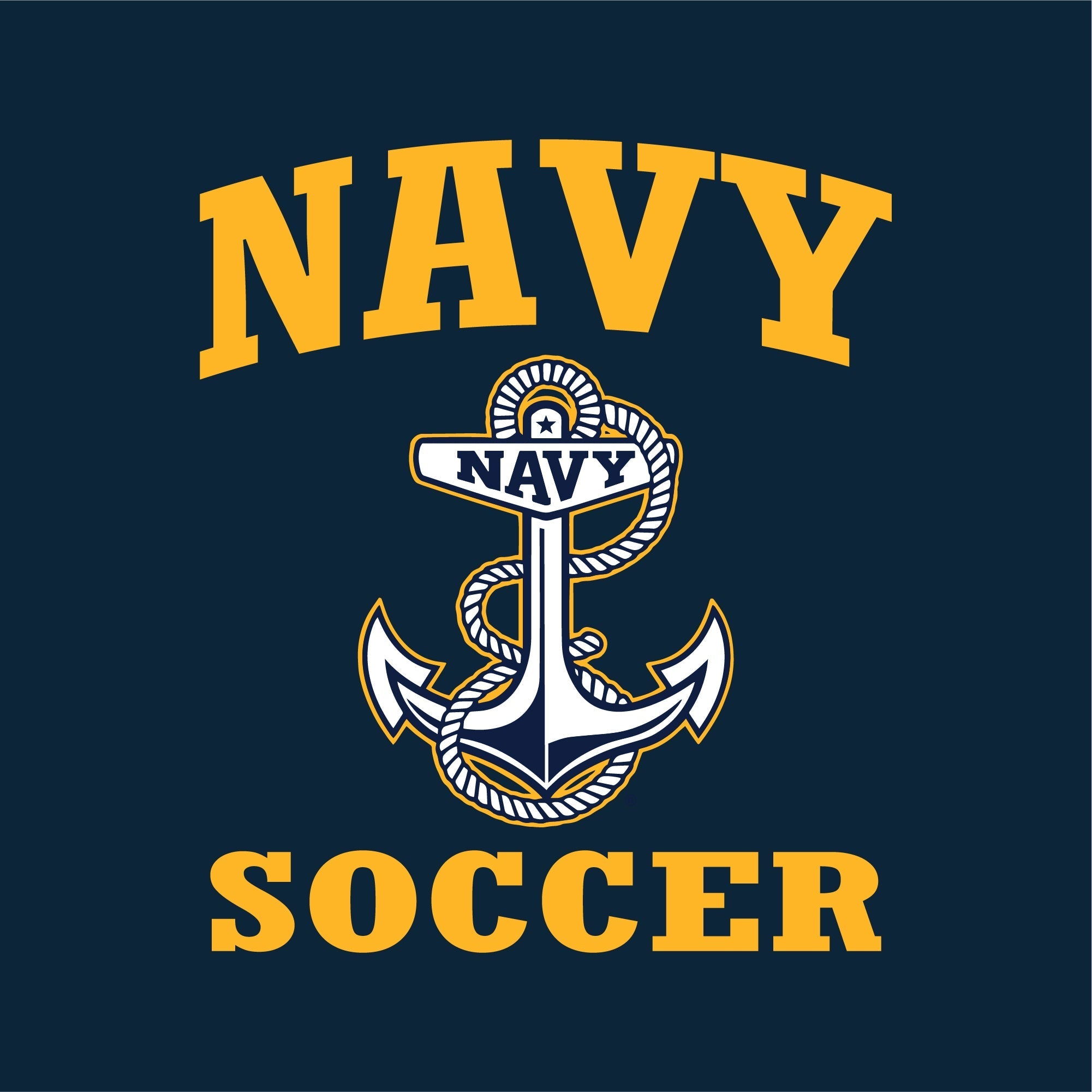 Navy Anchor Soccer Ladies T-Shirt