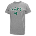 Navy Distressed Shamrock T-Shirt (Grey)