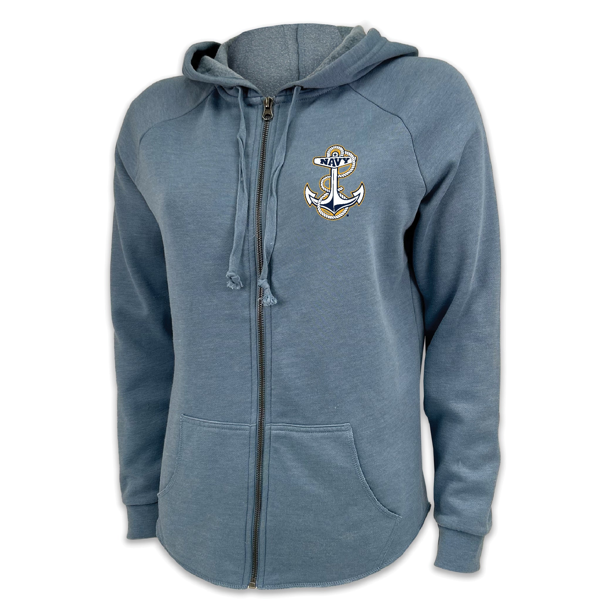 Navy Anchor Ladies Full Zip Hood (4 colors available)