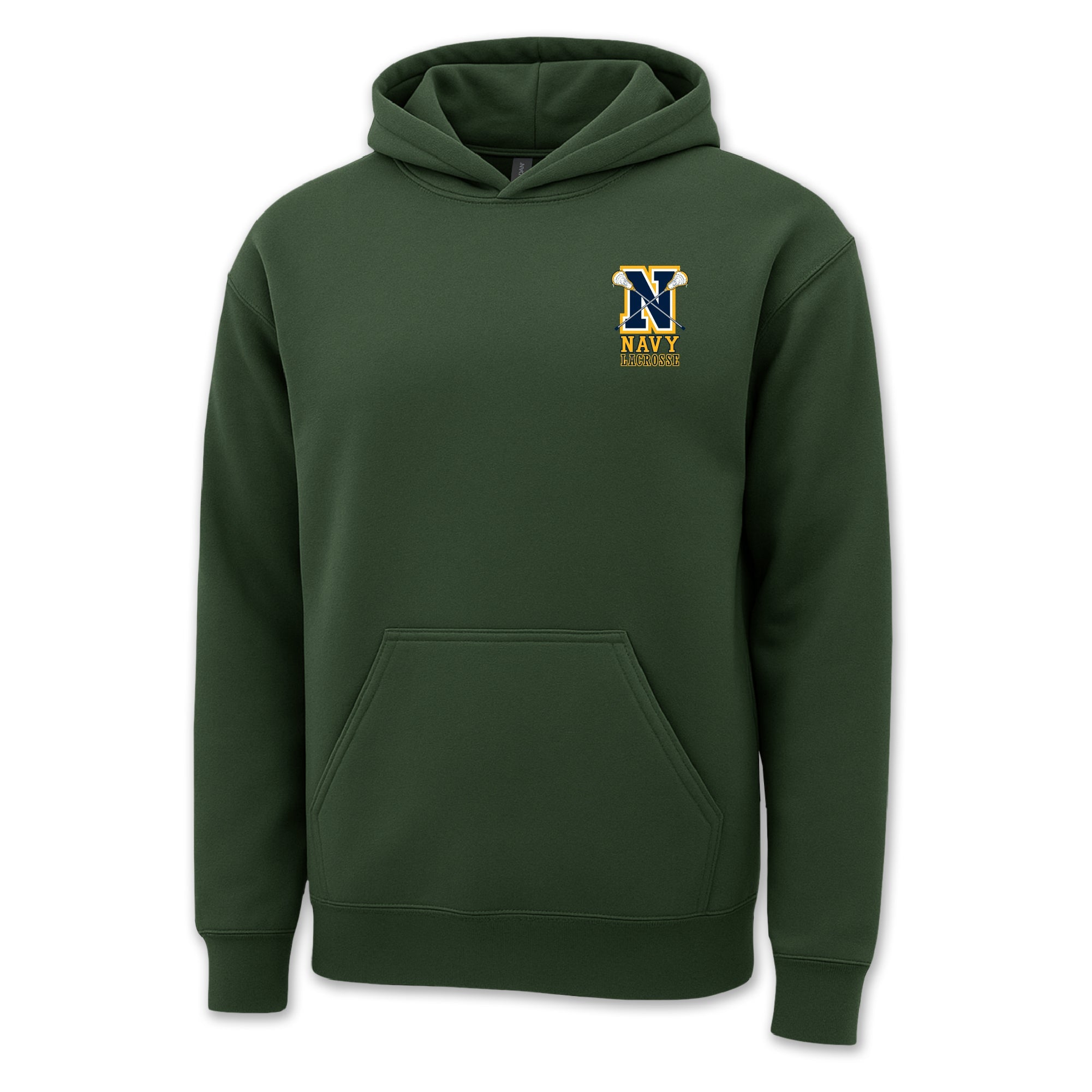 Navy Lacrosse Logo Hood