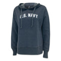 Navy Ladies Distressed Arch Hood (Washed Navy)