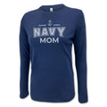 Navy Mom Women's Long Sleeve T-Shirt (Navy)