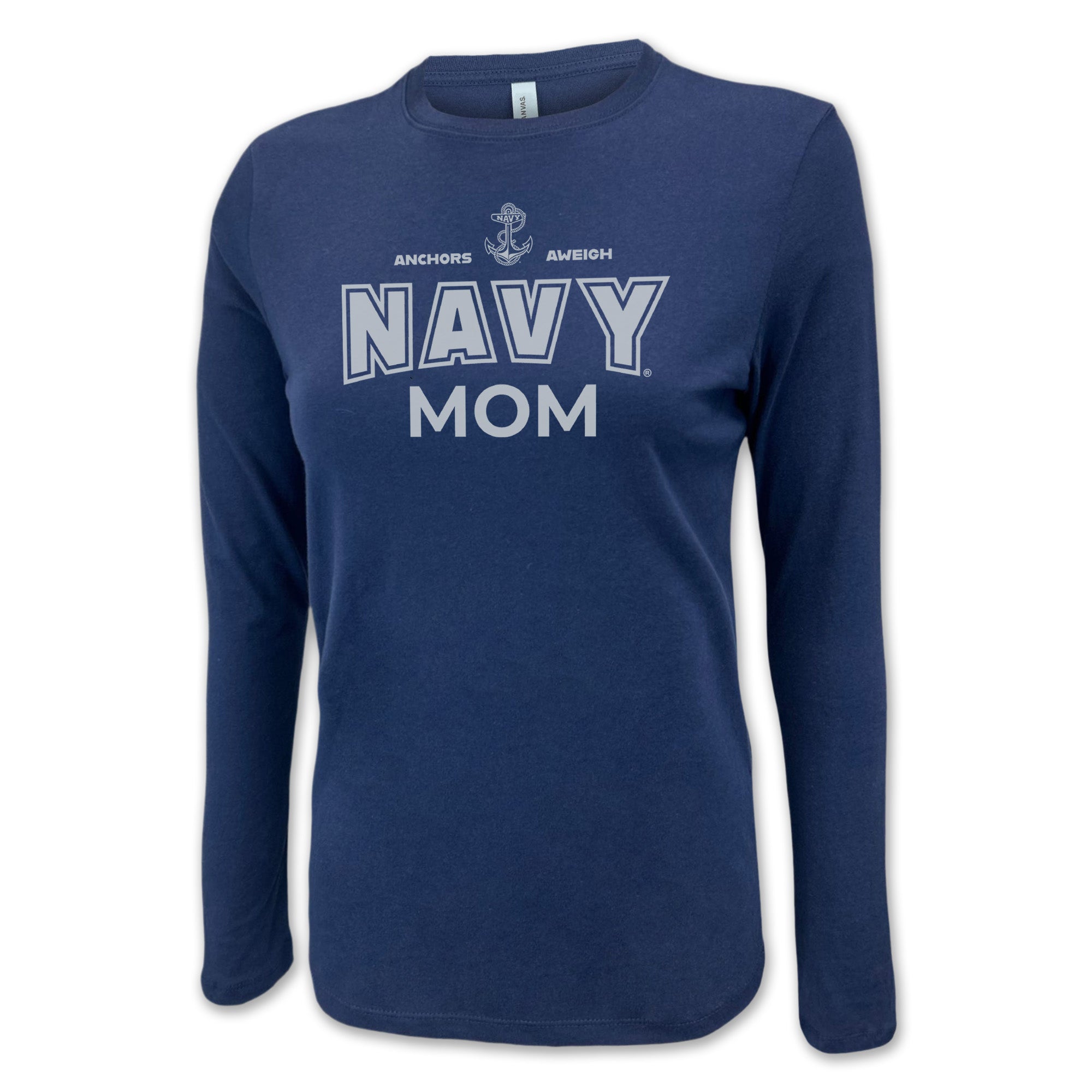 Navy Mom Women's Long Sleeve T-Shirt (Navy)