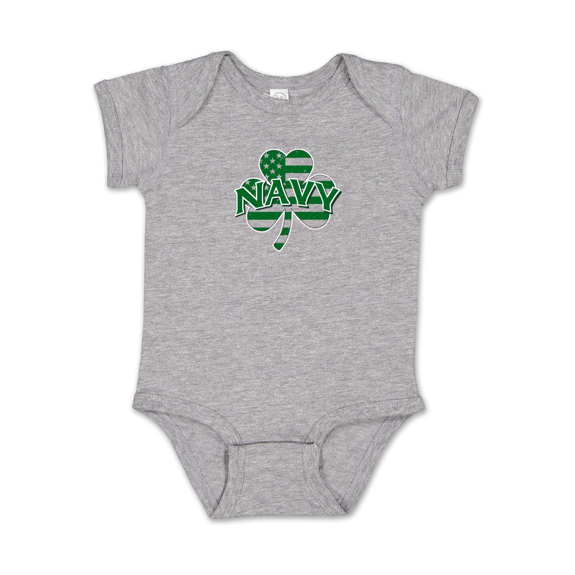 Navy Shamrock Infant Romper