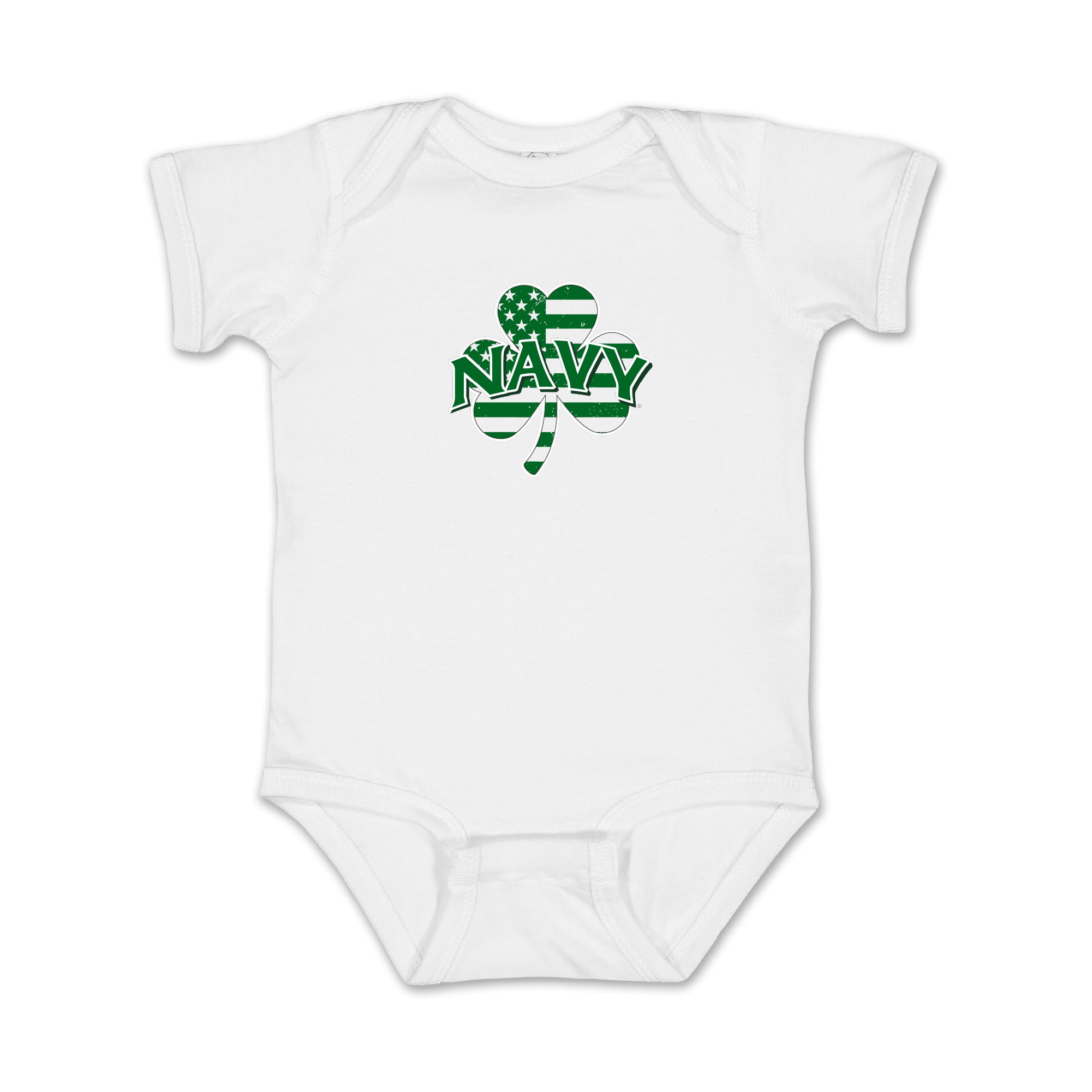 Navy Shamrock Infant Romper