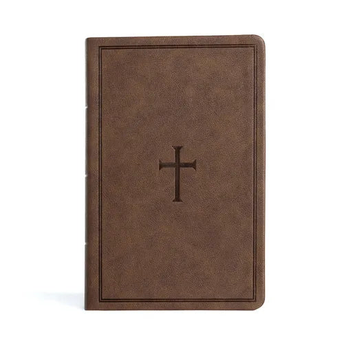 CSB Large Print Personal Size Reference Bible, Brown Leathertouch - Imitation Leather