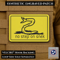 No Step On Snek Funny Morale Patch, 2x3" | Made in USA | VELCRO® Brand Hook Backing