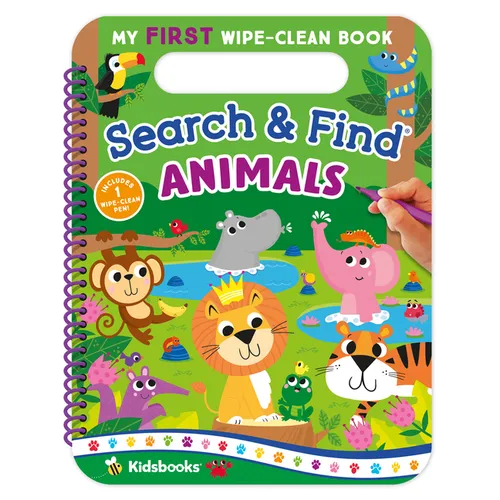My First Wipe-Clean Book: Search & Find Animals - Spiral