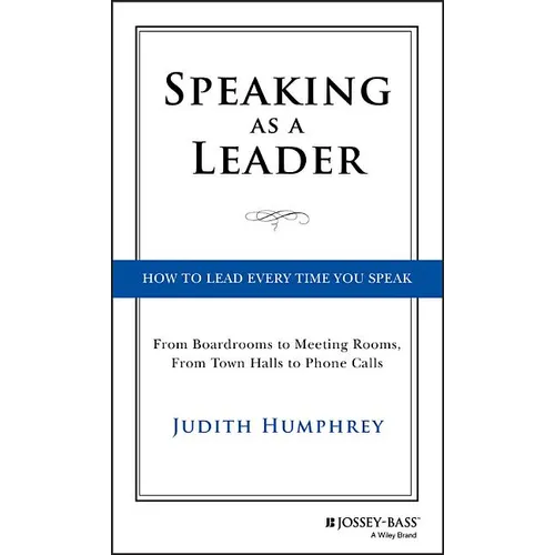 Speaking As a Leader - Hardcover