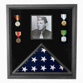 Military Photo Flag and Medal Display Case.