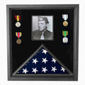 Photo Flag and Medal Display Case, Flag and Photo Frame