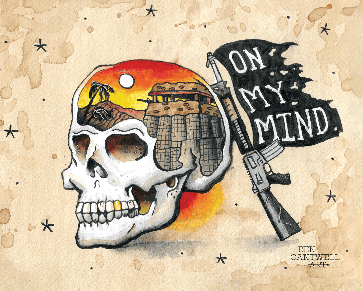 On My Mind Sunset Skull