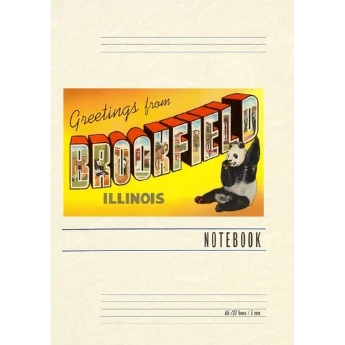 Vintage Lined Notebook Greetings from Brookfield, Illinois