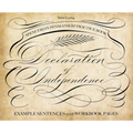 Spencerian Penmanship Practice Book: The Declaration of Independence: Example Sentences with Workbook Pages - Paperback