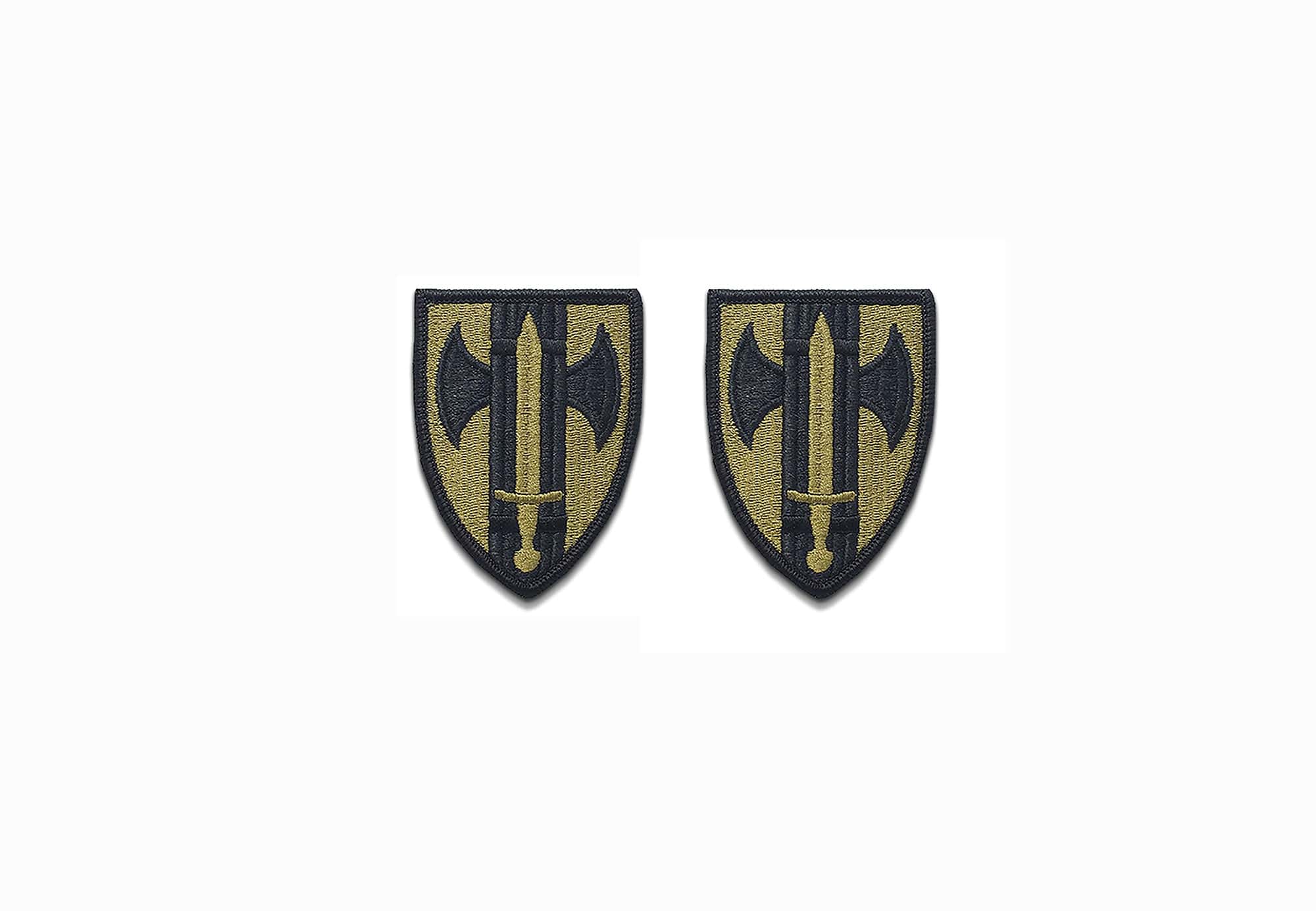 U.S. Army 18th Military Police Brigade OCP Patch w/ Hook Fastener (pair)