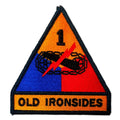 U.S. Army 1st Armored Division (Old Ironsides) Color Patch with Hook Fastener (each)