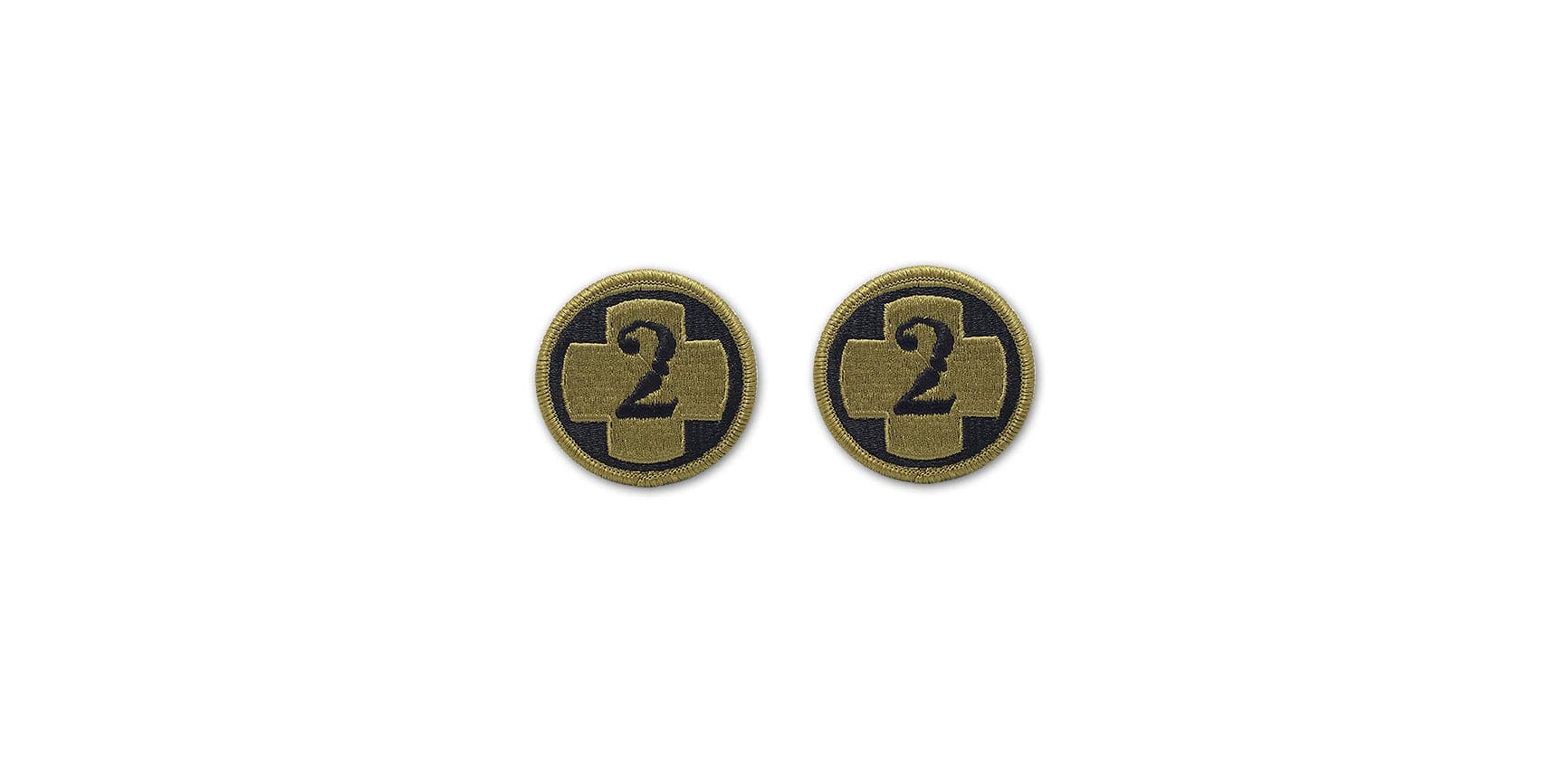 U.S. Army 2nd Medical Brigade OCP Patch w/ Hook Fastener (pair)
