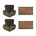 US Air Force Air Combat Command OCP Spice Brown Patch and Flag Bundle