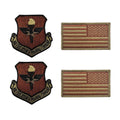 US Air Force Air Education and Training Command OCP Spice Brown Patch and Flag Bundle