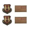 U.S. Air Force Materiel Command OCP Spice Brown Patch and Flag Bundle Patch