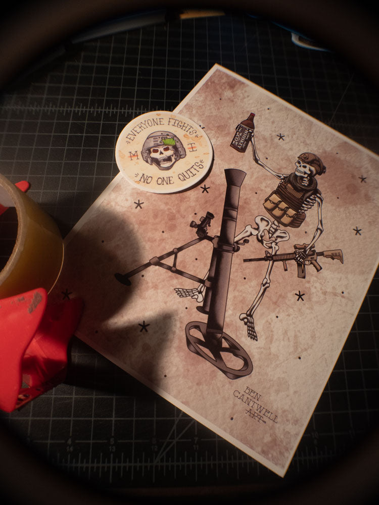 Skeleton With Mortar