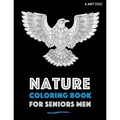 Nature Coloring Book For Seniors Men - Paperback