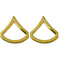 PFC Private First Class Rank Pins – Gold Army Insignia Pair