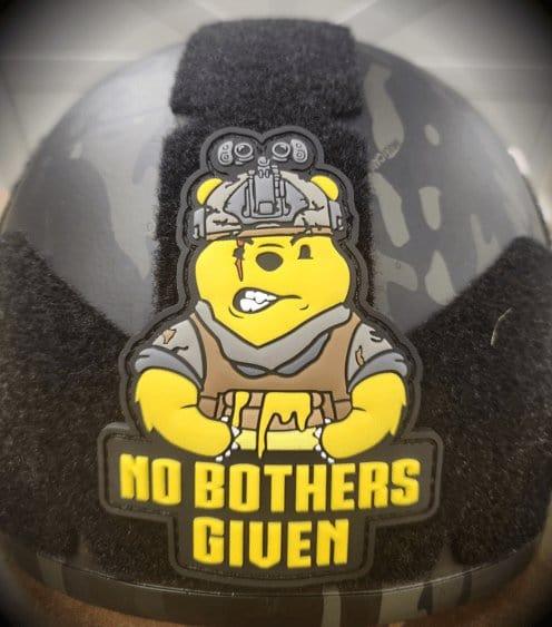 No Bothers Given Tactical Pooh Bear PVC Patch - Embrace the Honey Hunt