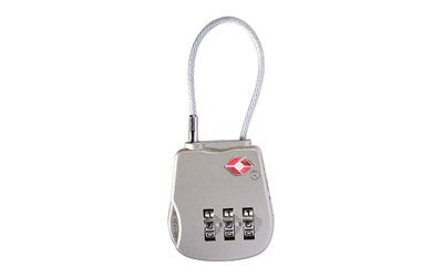 Pelican Lock |  Gray |  TSA Lock w/Steel Cable