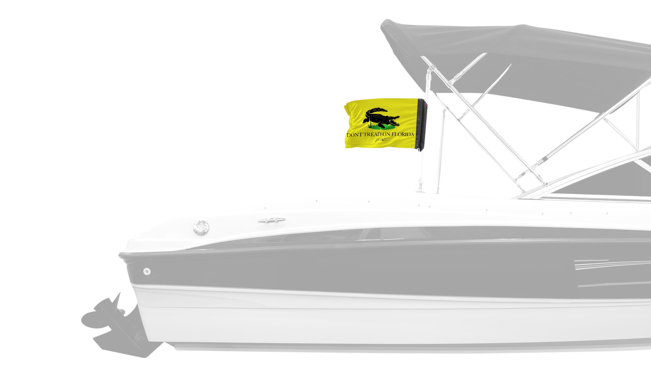 Don't Tread On Florida 12"x18" Forever Wave Flag for Boats