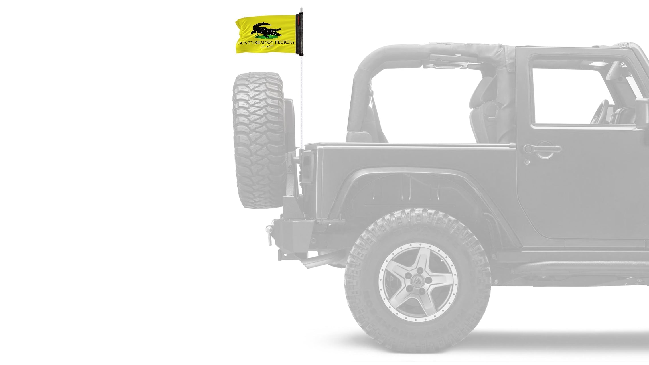 Don't Tread On Florida 12"x18" Forever Wave Flag for Jeep Wrangler JK 2-Door 2007-2018