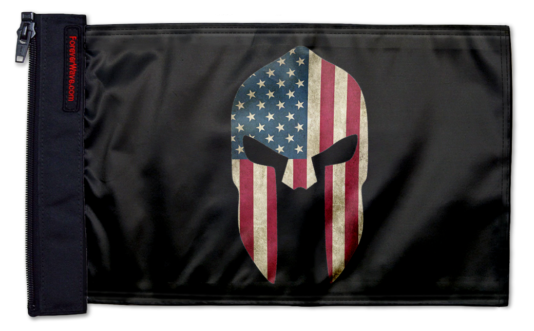 Spartan USA 12"x18" Forever Wave Flag