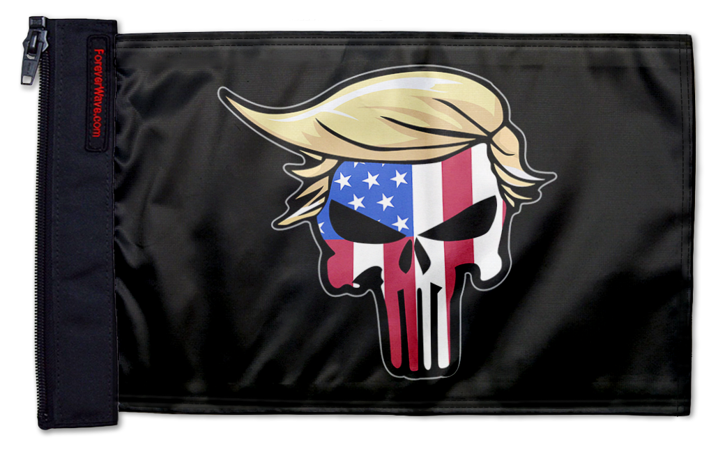 Trump Punisher 12"x18" Forever Wave Flag