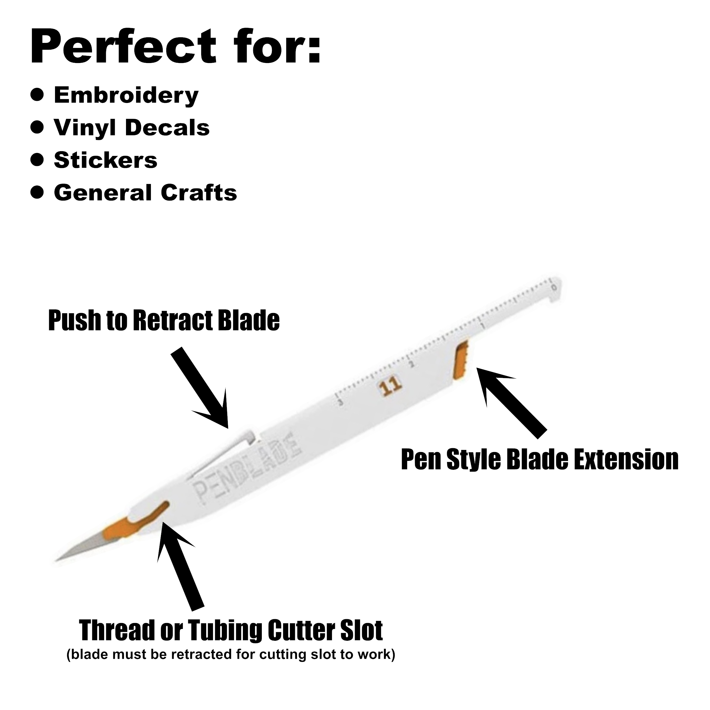 Retractable Crafting Knives,  Razor PenBlades #11 for Crafts, Vinyl Decals, Stickers & Leather
