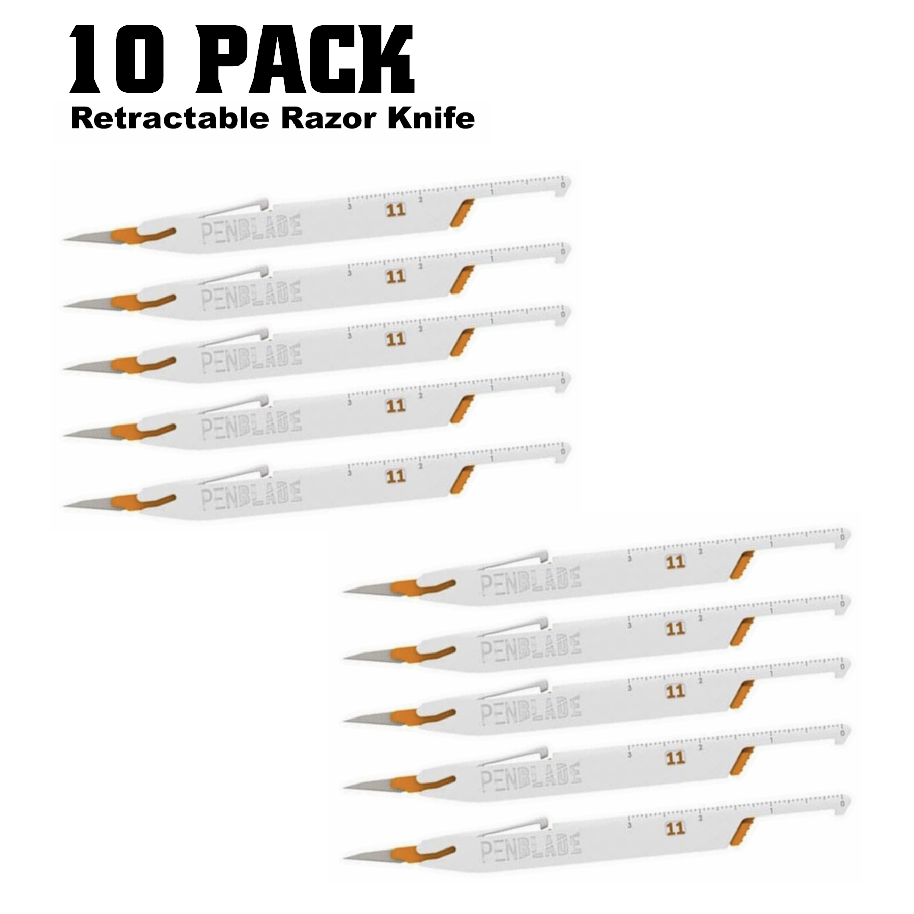 Retractable Crafting Knives,  Razor PenBlades #11 for Crafts, Vinyl Decals, Stickers & Leather