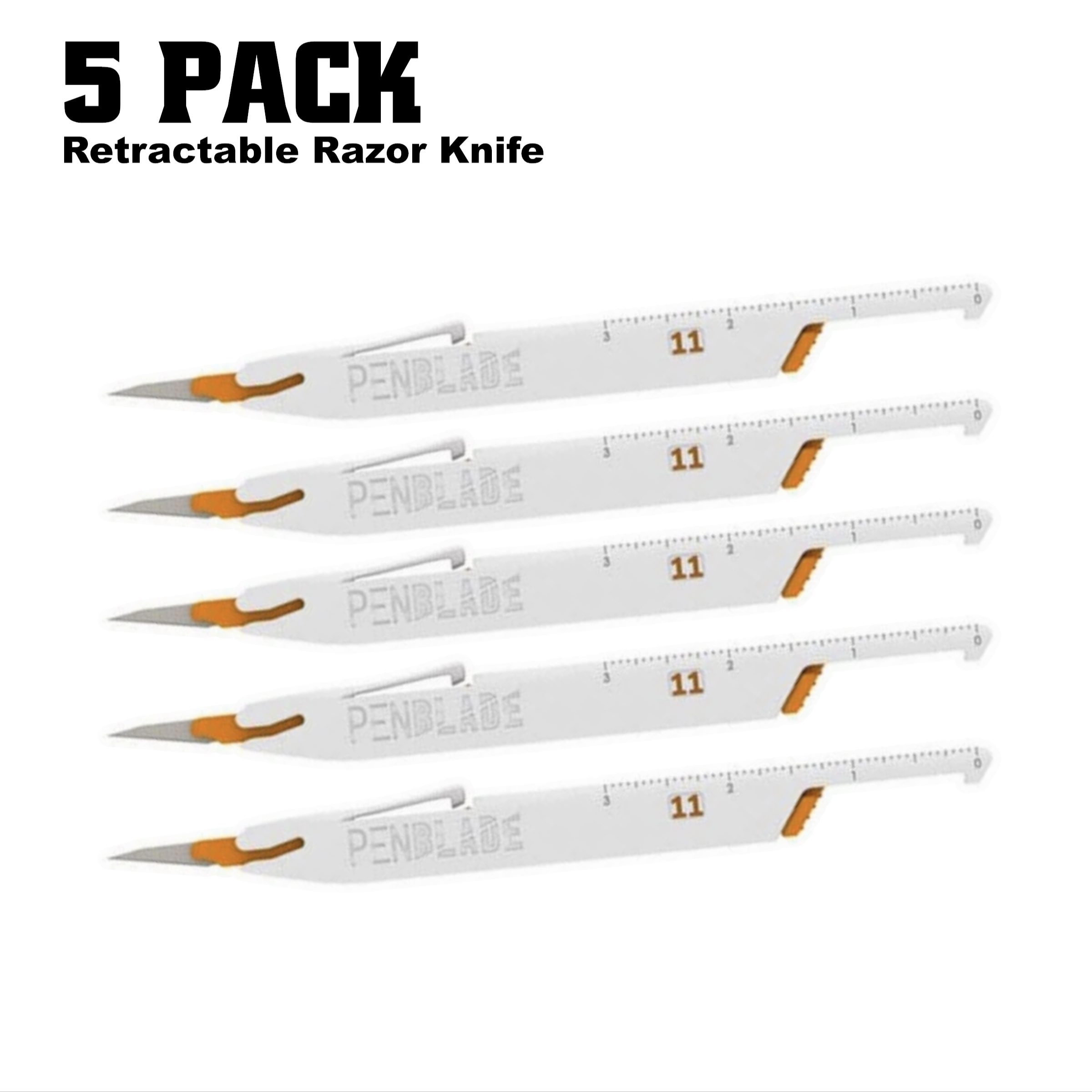 Retractable Crafting Knives,  Razor PenBlades #11 for Crafts, Vinyl Decals, Stickers & Leather