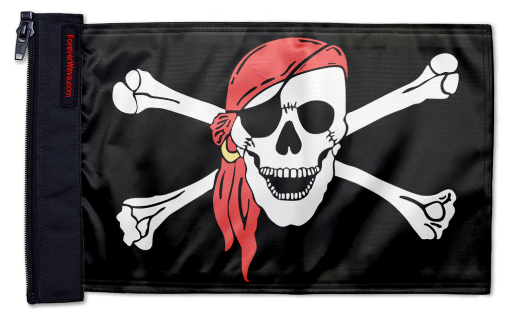 One Eyed Jack 12"x18" Forever Wave Flag
