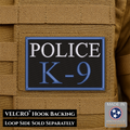 Police K9 Dog Morale Patch, 2x3" | Made in USA | VELCRO® Brand Hook Backing